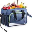 26Qt 12V Portable Car Cooler BagWarmer BackpackElectric Cooler for Vehicles, Plug in DC Powered,25L Insulated Lunch Bag for Family Outings, Camping,Truck Drivers,Road Trips,All Season