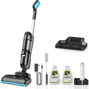 HAUSMEISTER Hydroflex Pro Max Cordless Floor Washer, 30KPA Wet Dry Vacuum Mop with Self-Cleaning Base, Vacuum and Mop Combo for Hard Floors & Pet Hair, 40Min Runtime
