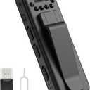 Mini Body Camera with Night Vision, 1080P Visible Wearable Back Clip Bodycam, 180 Rotatable Lens Portable Camcorder for Office, Guard, Travel