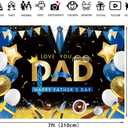 Love You Dad Happy Father's Day Backdrop I Love Dad Father's Day Photography Background Party Decor Photoshoot Banners 7x5ft