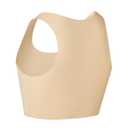 JARAZIN Women Sport Bra Comfort Wireless Seamless Yoga Bra Stretchy Crew Neck Tank Top Compression Binder Bra Exercise Athletic Bras (5X-Large, Nude)