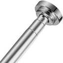 Jianxin Tension Shower Rods 32-54 Inches Never Rust + Non-Fall Down, 304 Stainless SteelSuper-Large Non-Slip Plate Spring Shower Curtain Rods Use Bathroom Kitchen Home Never Collapse No Drill