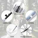 Clear Umbrella Wedding, 25pcs Transparent Umbrella, Bulk Clear Dome Umbrellas Windproof, Auto Open Bubble Stick Umbrellas for Bride Groom Outdoor Photography