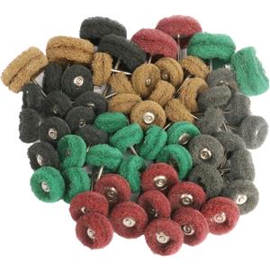 FPPO 58PCS Abrasive Buffing Polishing Wheel Set for Rotary Tools,Scouring pad Mini Brush Polishing kit with 3mm Shank,Power-Operated Abrasive Wheels(Mix 58pcs)