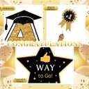 Geyee 20 Pcs 2026 Graduation Car Magnets Set Congrats Class of 2026 Magnetic Grad Magnets Reflective Waterproof Congrats Grad Graduation Decorations for Car Refrigerator Garage Door(Black)