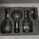 Liquor Decanters Whiskey Decanter Set - Creative Glass Decanter for Liquor,Decanter for Tequila,Bourbon and Vodka Unique Whiskey Presents for Man,Dad and Home Bar Decor(17.6oz*2, 17oz*1)