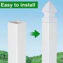 Lothee 2 Pcs Vinyl Post Cap Gothic Post Caps Decking Caps PVC Fence Parts for Decks Fence Mailbox (3.5'' X 3.5'')