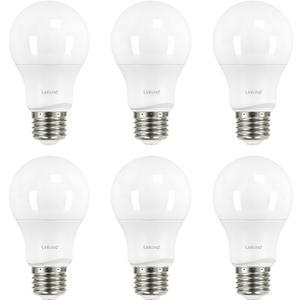 Linkind A19 LED Light Bulbs Dimmable, 40 Watt Equivalent, E26 Base, 2700K Soft White, 5W 450 Lumens CRI80+, 120V, UL Listed FCC Certified, LED Lights for Bedroom Living Room Home Office, 6 Packs