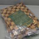 Cutting Board Set, Acacia Wood Checkered Cutting Boards for Kitchen, 3 pcs Chopping Board with Juice Grooves & Handles, Butcher Block Serving Tray for Meat, Vegetables and Fruits with Gift Box