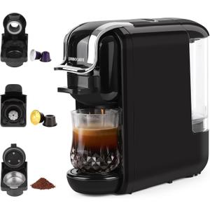 Espresso Machine for Nespresso Capsule, Lavazza Blue & Expert Capsule, Coffee Powder, 19 Bar Pump Pressure Makes Authentic Espresso Coffee, Mini Espresso Coffee Maker with Removable Water Tank