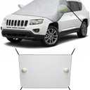 Yourkar Car Windshield Cover for Snow and Ice, Magnetic Windscreen Snow Covers with Side Mirror Cover, Universal Windproof Cover for Automotive Windshield, Car Accessories (Silver)