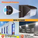 Juyace 150W LED Wall Pack Light with Dusk to Dawn Photocell, 5000K Outdoor Security Flood Light, IP65 Waterproof 110-277V, Energy Efficient Barn Warehouse Garage Building Exterior Lighting Fixture