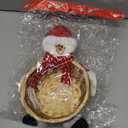 Christmas Candy Cookies Storage Basket Snowman Candy Woven Holder Basket Christmas Candy Bowl Candy Dish Gingerbread Cookies Desserts Basket for Party Winter Holiday Table Desk Decoration