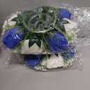 BLOSMON Fake Flowers Ball Wedding Centerpieces 2 Pcs Royal Blue Rose Babys Breath Artificial Flower Center Pieces Decoration for Table Faux Silk Floral Bouquet Arrangements for Home Party DIY Decor