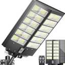 Solar Street Lights Outdoor Waterproof 9000W - LED Solar Powered Street Light Dusk to Dawn with Mention Sensor, Heavy Duty Large Outdoor Solar Lights for Commercial Parking Lot/Garden/Yard/Pathway