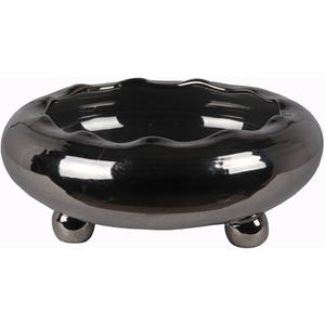 Privilege 86071 Ceramic Bowl, Large, Metallic