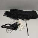 YESSA Flapper Dresses for Women,Short Sleeve 1920s Dresses Great Gatsby Dresses for Women Roaring 20s Costumes Outfits (Large, Black)