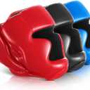 Jenaai 3 Pack Boxing Headgear Adjustable Padded Safety Head Guard MMA Training Sparring Kickboxing Muay Thai Martial Art Karate Taekwondo Helmet Gift for Valentines Adult Men Women (Assorted Color)