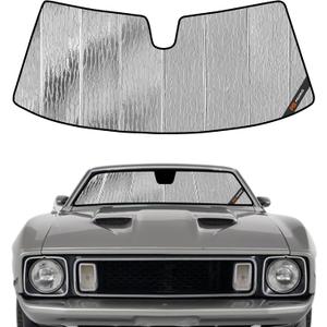 Pigenius Windshield Sun Shade for Ford Mustang 1971-1973, Fastback or Hardtop, Custom Front Window Sunshade - AstraGuard