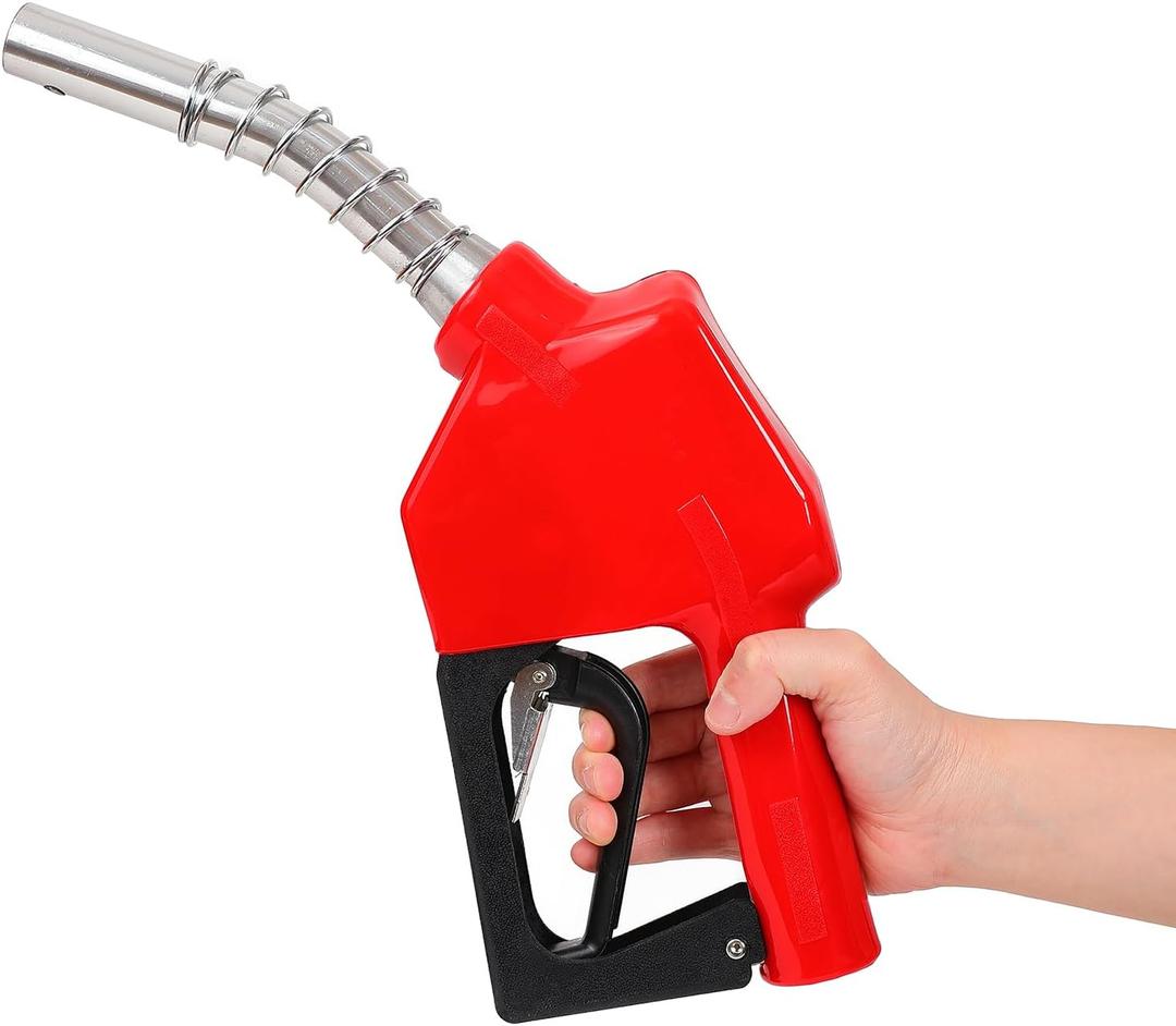 3/4" NPT Automatic Fuel Nozzle, Self-Sealing High Sensitivity Gun Head, 3-Speed Auto Lock & Durable Aluminum Alloy, Automatic Shut Off Gas/Diesel Nozzle for Trucks, Gas Stations, Mechanics (ID 13/16")