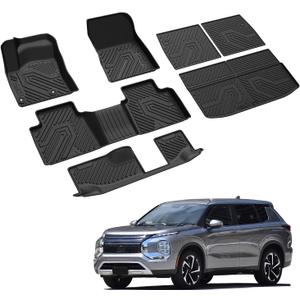 LASFIT Floor Mats for Mitsubishi Outlander 2020-2025 Gas
Not for PHEV or Sport, Custom Fit All Weather TPE Car Mats, Full Coverage Non-Slip Floor Liner, Easy to Wash, Black