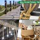 Jute Rope,1 1/2inch x 50 FT Natural Twisted Manila Heavy Duty Hemp Ropes for Crafts,Swing for Tree,Gardening, Bundling, Hammock, Nautical, Tug of War, Railings, Home Decorating