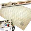 Melee Mats DND Map Starter Set - 24 x 36", Wet & Dry Erase Battle Terrain Grid for Dungeons and Dragons - Ultimate Tabletop Gaming Experience with Accessories