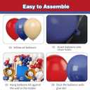 Baseball Birthday Party Decorations, Navy Blue Red Nude Balloon Arch with Baseball Glove Foil Balloons for Boys Girls Summer Birthdays Party Baseball Themed Party Decorations