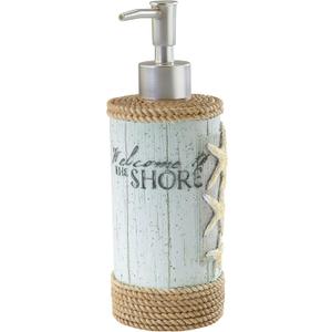 Avanti Linens - Soap Dispenser/Lotion Pump, Guest Bathroom Essentials, Coastal Inspired Bathroom Decor (Beachcomber Collection)