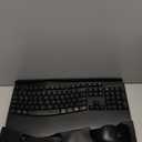 Wireless Keyboard and Mouse Combo, 2.4G Full Size Wave Keys Ergonomic Keyboard with Wrist Rest and 3-Level DPI Adjustable Wireless Ergonomic Mouse for Windows, Mac OS Desktop/Laptop/PC (Black)