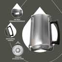 Ideus Insulated Beer Stein, 24/32oz Stainless Steel Double Walled Beer Mug Giant Bar Drinkware Metal Beer Cup with Big Grip Handle (Grey, 34 ounces (1,000ml))