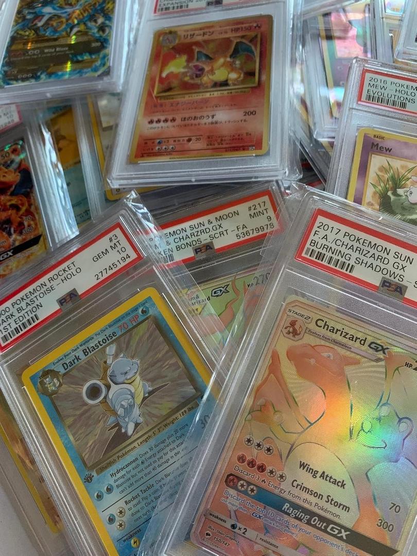 One Random PSA Graded and Authenticated Encased Pokemon Card (Perfect for Display), std