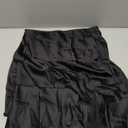 Keasmto Leopard Print Skirt for Women Cheetah High Waist Silk Satin Elasticized Skirts (Small, Y-black)