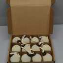 12 Pcs Velvet Christmas Balls Bulk Shatterproof Plastic Christmas Tree Decorations for Decorative Hanging Baubles (12, Beige, 2.36Inch)