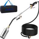 Propane Torch Weed Burner Kit,Heavy Duty Blow Torch with Storage Bag, Flamethrower with Turbo Trigger and 10 FT Hose for Weeding,Roofing, Melting Ice Snow,Road Marking (33IN)