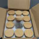 12 Pack 16oz Glass Jars with Bamboo Lids, Spoons, Airtight Overnight Oats Containers, Salad& Yogurt Storage, Mason Jars for Snacks, Spices, Meal Prep  Reusable