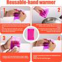 Large Reusable Heat Packs, Snap Click Hand Warmers, Long Lasting Warmth Pouch (13.59.5cm, 4 Pack)