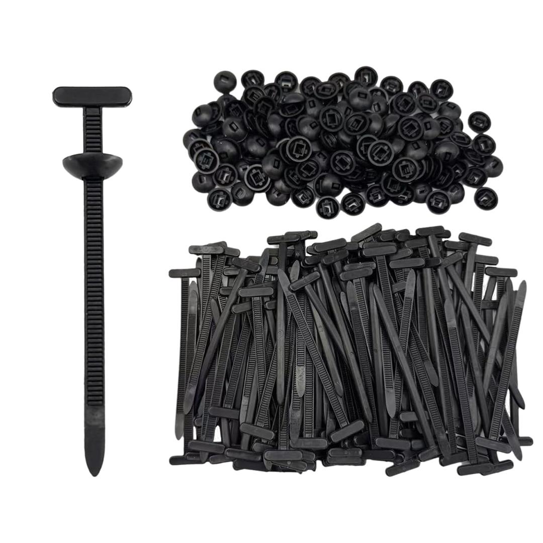 150Pcs Nylon Universal Cable Tie Buckle Ziplock Pro, Automotive Zipper Clips lock, Car Strap Style Zip Ties, Plastic Push Rivet Auto Body Parts Trim, Bumper Retainer Fender Liner Door Panel Fastener