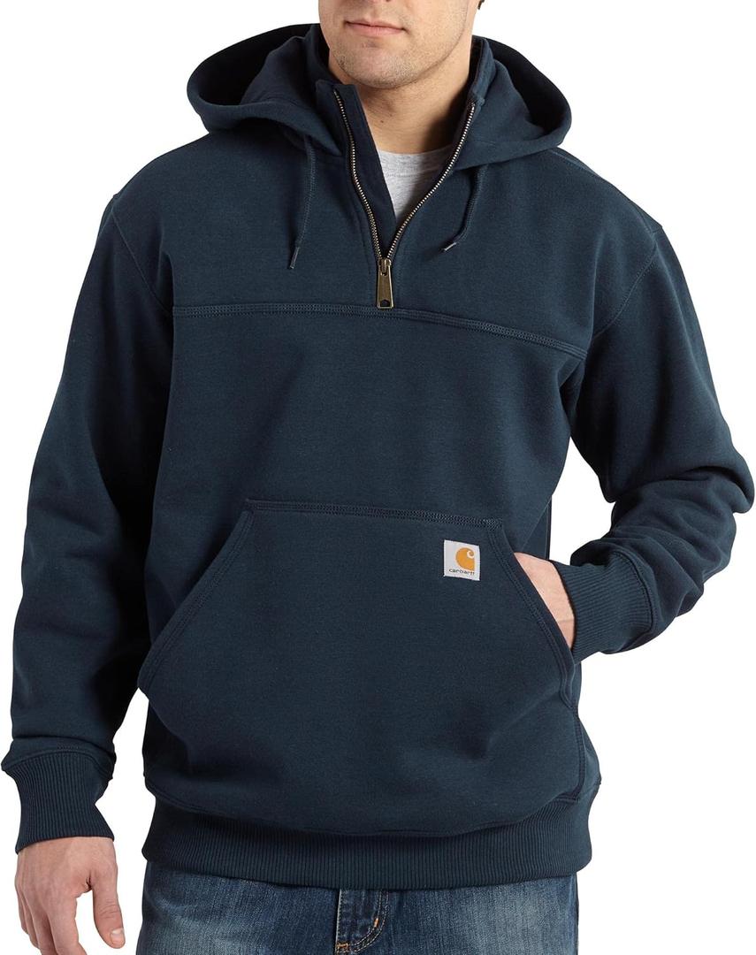 Carhartt Men's Rain Defender Loose Fit Heavyweight Quarter-Zip Sweatshirt (Medium, New Navy)