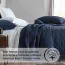 HORIMOTE HOME 100% Cotton Quilt Set Queen Size, Navy Blue Pre-Washed 3-Piece Bedspread Coverlet Set, Cozy Lightweight Stitching Bedding Cover with 2 Shams in Geometric Pattern for All Season, Full/Queen