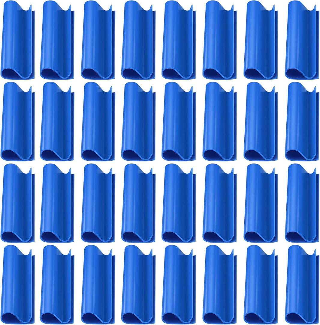 Nuanchu Pool Cover Clips for Above Ground Pools, 3.15 Inch Swimming Windproof Pool Cover Clips for Above Ground Pools Covers Wind Guard Clamps with Metal Railing Securing Tightly(Blue,48 Pieces)