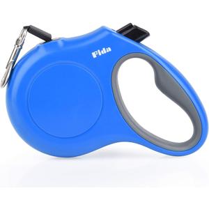 Fida Retractable Dog Leash, 16 ft Dog Walking Leash for Small Dogs up to 26lbs, Soft Grip, Tangle Free, Blue