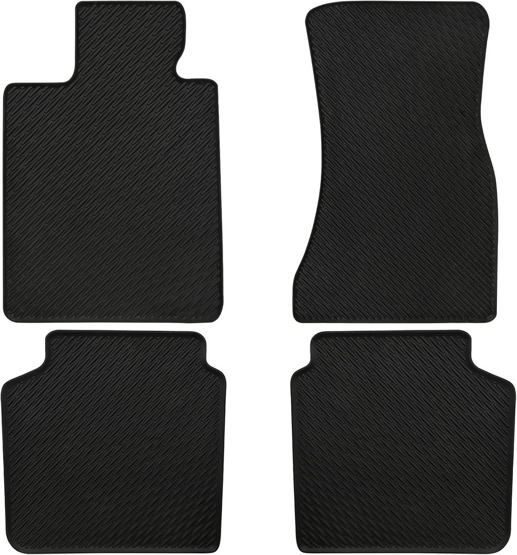 Car Floor Mats Custom Fit for BMW 7 Series G12 2016-2023 730Li 740Li 750Li 760Li Black Rubber Auto Liner Mats All Weather Protection Heavy Duty Odorless