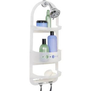 Zenna Home 5890KK, Large Over-The-Showerhead Caddy, Frosted