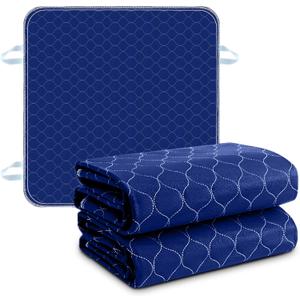 2 Pack Bed Pads for Incontinence Washable Positioning Bed Pad with 4 Handles, Absorbent Bed Pad Waterproof Underpads ,Elderly bedridden, Overnight Pads for Incontinence (3436 Inch - 2 Pack)