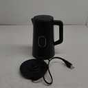 1.5L Electric Kettle Stainless Steel, Double Wall Cool Touch Teapot, Fast Boil,5 Temperature Control, LED Display, Auto Shut-Off, BPA-Free,Keep Warm Function, Ideal for Tea & Coffee,Black