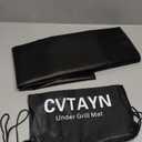 Under Grill Mat 42×30 Inch for Outdoor Charcoal, Flat Top, Smokers, Gas Grills.Oil-Proof and Water-Proof BBQ Fireproof Mat Protects Deck Grass, Indoor Fireplace Mat, Black