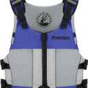 Poseidon Adjustable Water Safety Life Jacket - Classic Unisex Design with Front/Rear Storage Compartments for Multiple Water Activities, Blue M-L