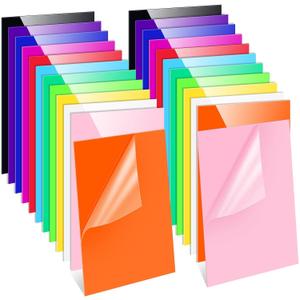 Remerry 24 Pcs Colored Acrylic Sheets for Laser Cutting 0.08 Inch Thick, Opaque Acrylic Panel Boards for Engraving Cutting Sawing in 12 Colors(12 x 8 Inch)