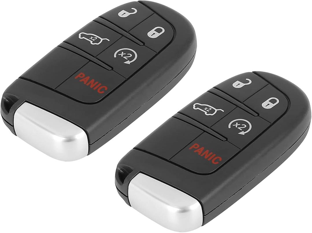 X AUTOHAUX 2pcs Replacement Car Keyless Entry Remote Key Fob Shell Case for Jeep Grand Cherokee 2014-2020 Compass 2017 Renegade 2016-2018 M3N-40821302